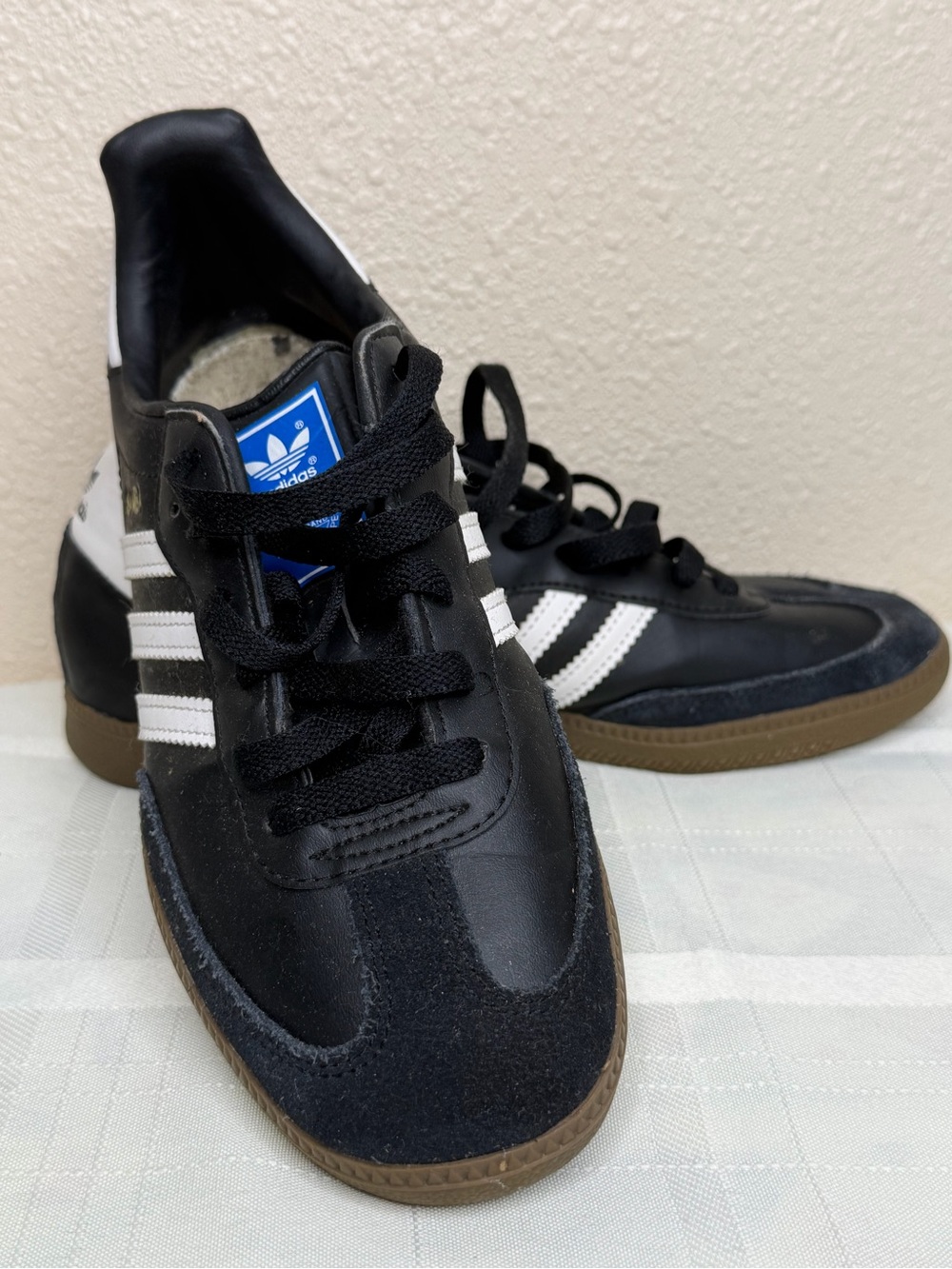 adidas Black White and Gum Classic Samba-Inspired Sneakers
